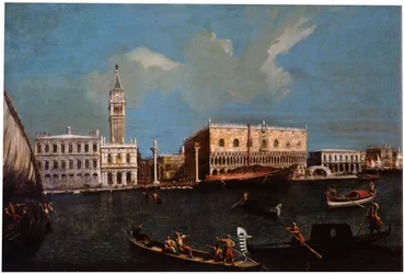 Groot Kanaal, Piazzetta en Dogepaleis in Venetië, 18e eeuw