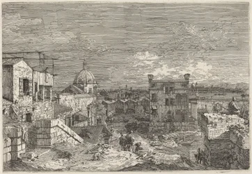 Denkbeeldig uitzicht op Venetië