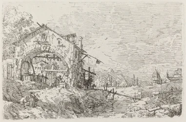 Landschap met een Vrouw bij een Put