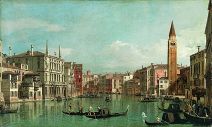 Het Canal Grande, Venetië, kijkend naar het zuidoosten, met het Campo della Carità aan de rechterkant, 1730s