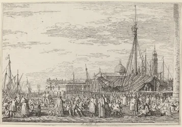 De markt op de Molo, ca. 1735-1746