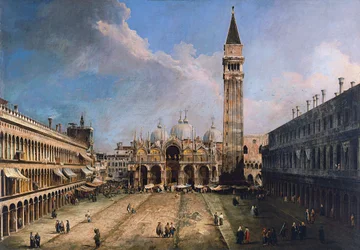 Het Piazza San Marco in Venetië, ca. 1723-1724
