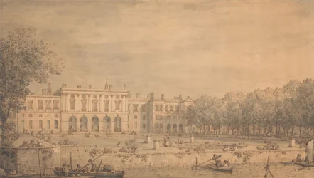 Uitzicht op Old Somerset House vanaf de Theems