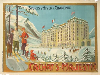 Poster die het hotel "Cachat
