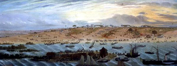 Inscheping van de Argentijnse troepen op de 