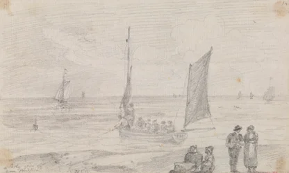 Een gezelschap vertrekt nabij Brighton Beach, 18 september 1815