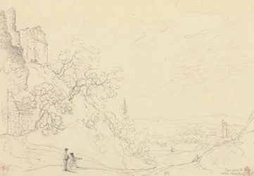 Van onder de toren binnen Carisbrooke Castle, 18 mei 1829