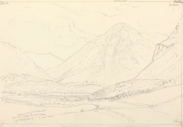 Grasmoor vanaf de westelijke basis van Mellbreak, 2 augustus 1835