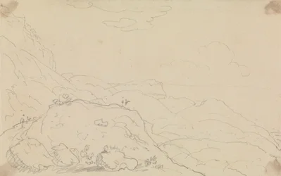 Schets van Klif en Heuvels nabij de Kust