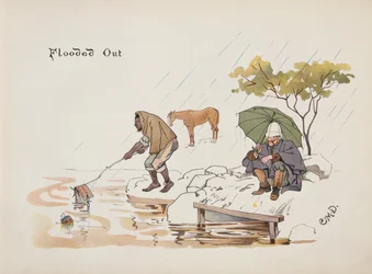 Overstroomd, uit The Leaguer of Ladysmith, 1900