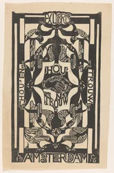 Ex libris van de vereniging Hou