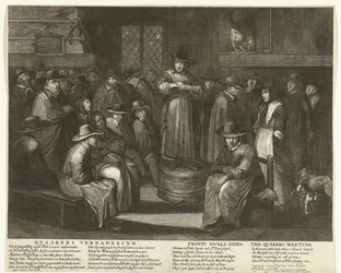 Spotprent op de Engelse Quakers, ca. 1656