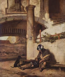 Dutch: De schildwacht The gate guard