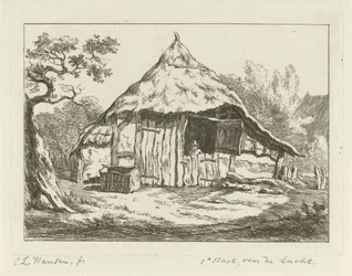 Boerenschuur met open bovendeur