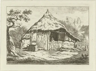 Boerenschuur met open bovendeur