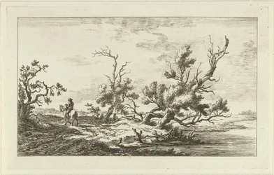 Ruiter in een landschap (Landschappen A-F)