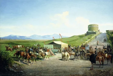 De Romeinse jacht bij het graf van Santa Cecilia, Via Appia Antiqua