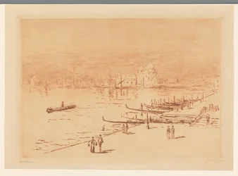 Kade met wandelaars in Venetië