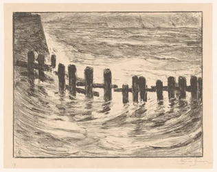 Paalwerk in de Schelde bij Vlissingen
