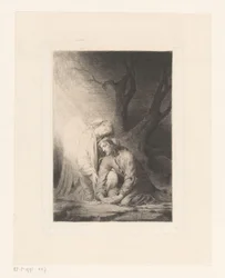 Christus getroost door een engel in de hof van Getsemane