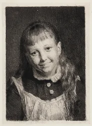 Deens: Het lachende meisje. Portret van Ida Alma Bloch