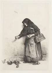 De vrouw met de mussen