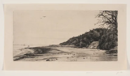De klif bij de zee