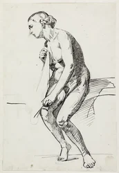 Studies voor het schilderij van het museum "Jairi dochter" (kms835)