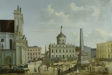 Uitzicht op het stadhuis, 1772
