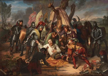 Maurits, keurvorst van Saksen, in de slag bij Sievershausen, 1553, 1837.