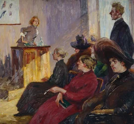 Anne Bugge op een schoolbijeenkomst in Tønsberg 1883