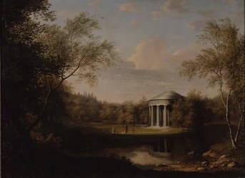 Uitzicht op de Vriendschapstempel in Pavlovsk, ca. 1800