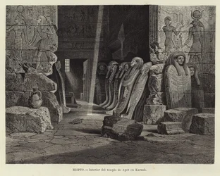 Egypte - Interieur van de tempel van Opet in Karnak