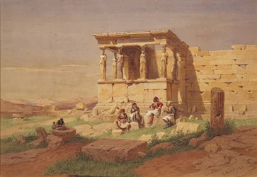 Het Erechtheion. De veranda van de Kariatiden, 1877