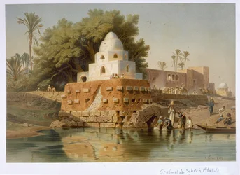 Graf van Sheikh Ababda in Minya, Midden-Egypte, 1871