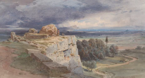 Uitzicht op Norba vanuit het noorden, richting San Felice Circeo, 1856