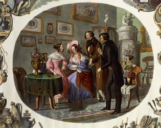 Interieur van juwelierswinkel