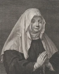 Portret van een biddende non, ca. 1771