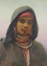 ‘Fatime van Abukir’, portret van een Egyptisch fellahmeisje, 1858
