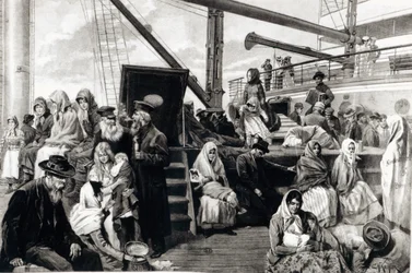 Stuurpassagiers emigreren naar de Verenigde Staten van Amerika vanuit Duitsland