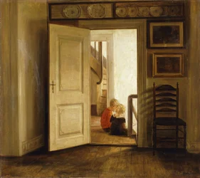 Kinderen in een Interieur