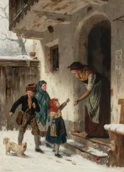 Winterbezoek bij de grootmoeder