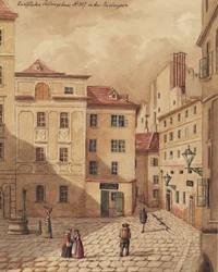 Het Knaffelsche Stichtinghuis in de Jacobergasse nr. 807 in Wenen