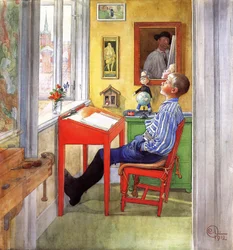 Esbjorn maakt zijn huiswerk, 1912