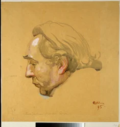 De Sergel-fresco. Studie naar het hoofd van Sergel