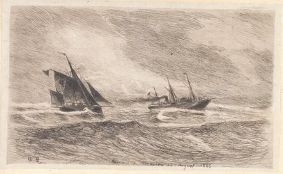 Storm in de Noordzee. Arcturus krijgt een loods