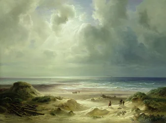 Duin bij Hegoland, rustige zee
