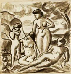 Groep naakten