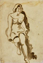 Zittende vrouw