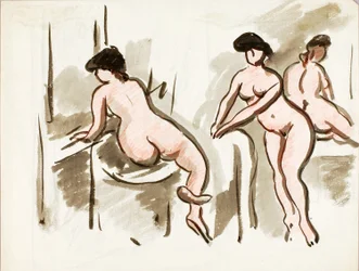 Drie vrouwelijke naakten